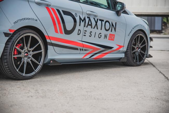 Maxton Design Street Pro Schweller Flaps für Ford Fiesta ST / ST-Line Mk8 Hochglanz schwarz