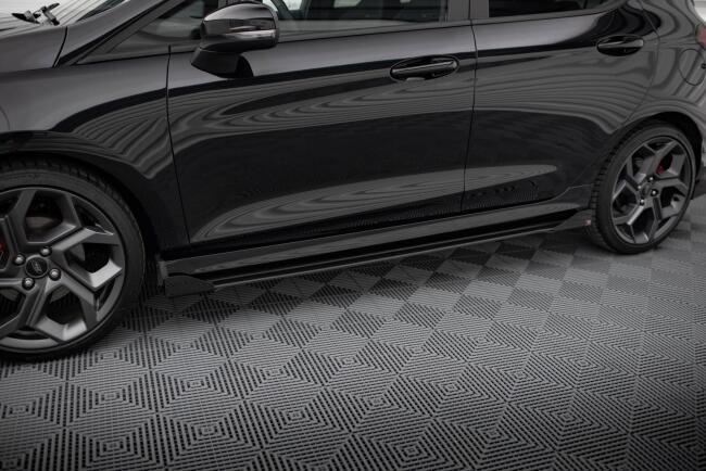 Maxton Design Street Pro Schweller Flaps für Ford Fiesta ST / ST-Line Mk8 Hochglanz schwarz