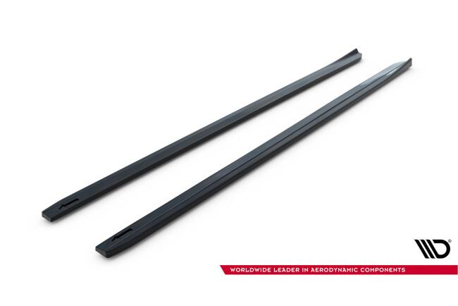 Maxton Design Seitenschweller (Paar) V.4 für VW Golf 7 R-Line / R / GTI Facelift ab 03/2017 Hochglanz schwarz