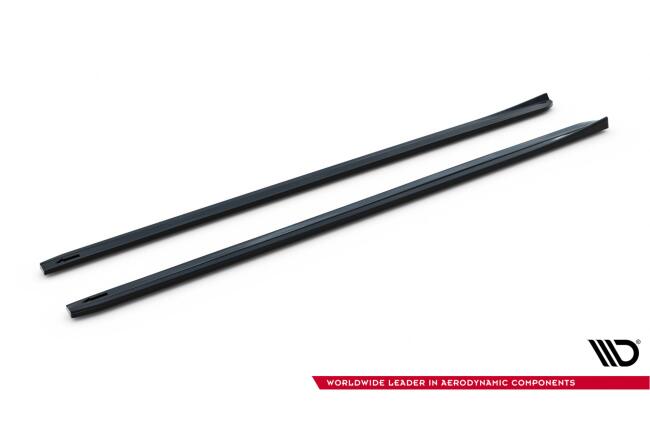 Maxton Design Seitenschweller (Paar) V.4 für VW Golf 7 R-Line / R / GTI Facelift ab 03/2017 Hochglanz schwarz