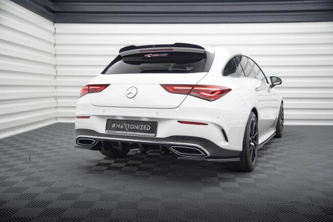 Maxton Design Heckdiffusor für Mercedes CLA Shooting Brake AMG-Line X118 Hochglanz schwarz