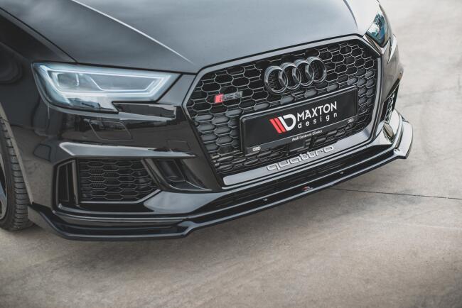 Maxton Design Frontlippe V.3 für Audi RS3 8V Sportback Facelift Hochglanz schwarz