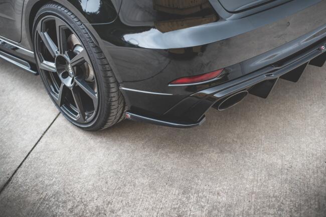 Maxton Design Diffusor Flaps V.2 für Audi RS3 8V Sportback Facelift Hochglanz schwarz