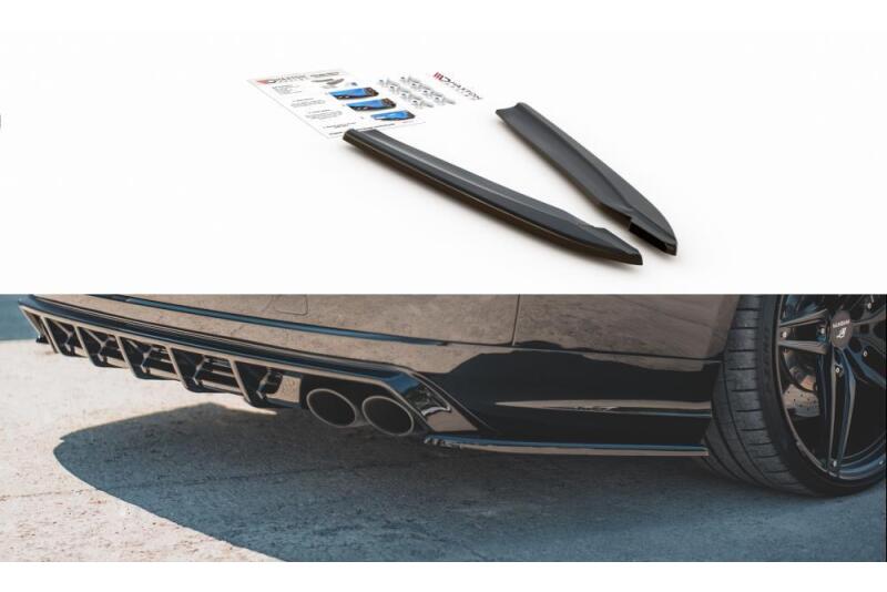 Maxton Design Diffusor Flaps V.2 für Audi S8 D4 Facelift Hochglanz schwarz