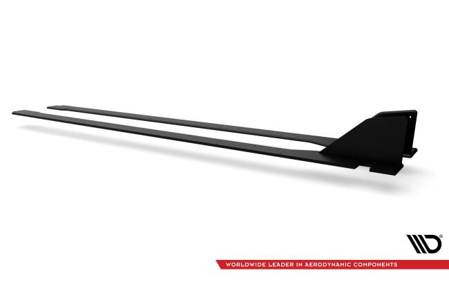 Maxton Design Street Pro Seitenschweller (Paar) V.2 für Honda Civic X Mk10 Type-R matt schwarz