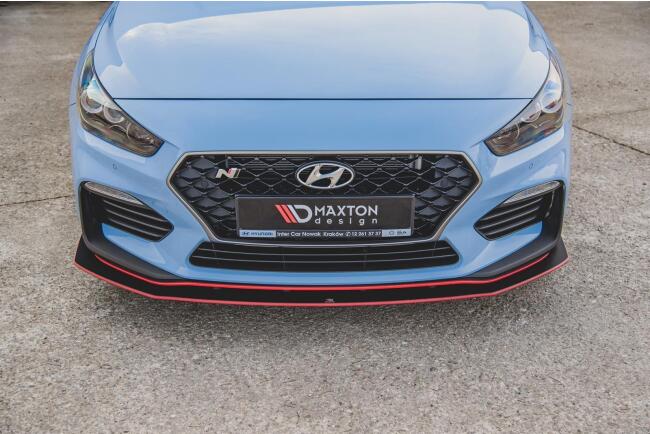 Maxton Design Street Pro Frontlippe V.2 für Hyundai I30 N Mk3 Hatchback / Fastback rot