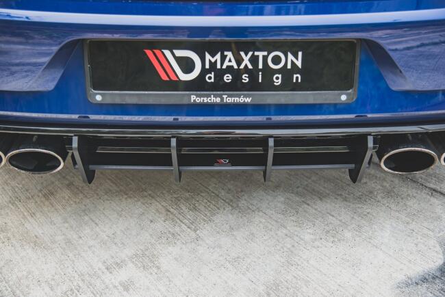 Maxton Design Street Pro Heckdiffusor V.2 für VW Golf 7 R / R-Line / R-Line Facelift ab 03/2017 schwarz rot