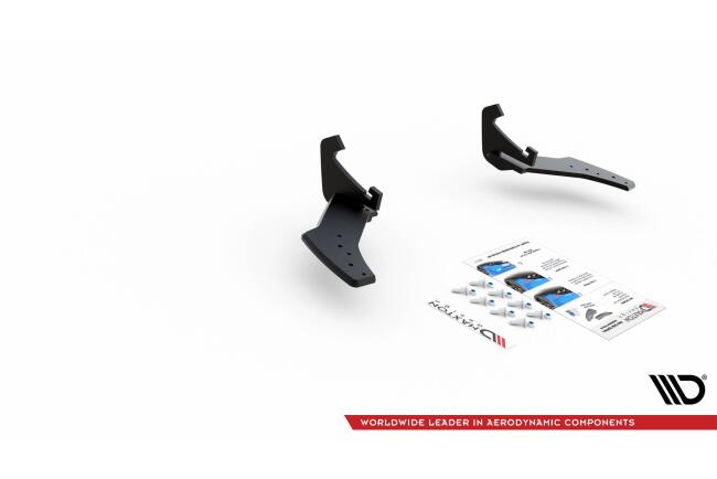 Maxton Design Racing Diffusor Flaps für VW Golf 7 R / R-Line / R-Line Facelift ab 03/2017 matt schwarz