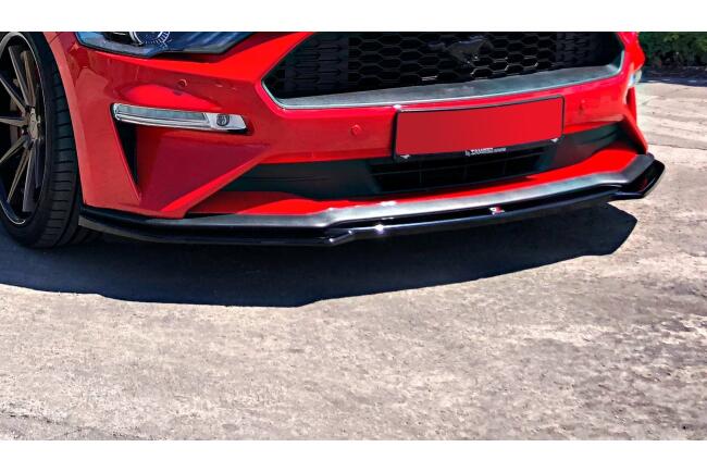 Maxton Design Frontlippe für Ford Mustang Mk6 Facelift Hochglanz schwarz