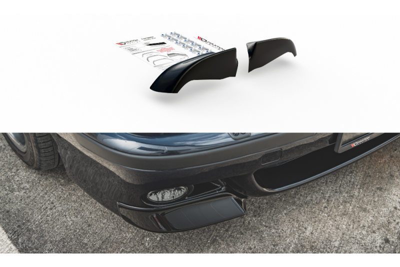 Maxton Design Frontlippe Flaps für BMW M5 E39 Hochglanz schwarz