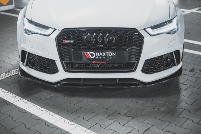 Maxton Design Frontlippe V.4 für Audi RS6 C7 Hochglanz schwarz