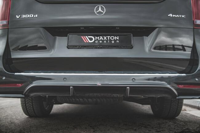 Maxton Design Heckdiffusor für Mercedes V-Klasse W447 AMG-Line Facelift Hochglanz schwarz