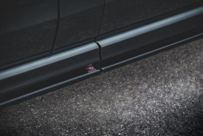 Maxton Design Seitenschweller (Paar) für Mercedes V-Klasse Lang AMG-Line W447 Facelift Hochglanz schwarz