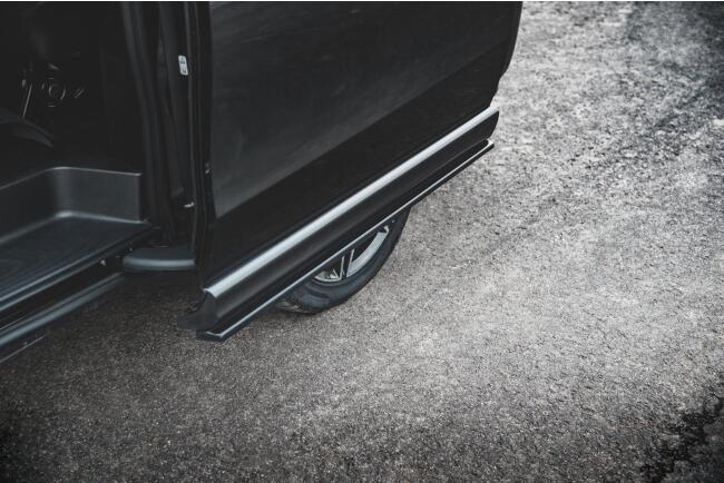 Maxton Design Seitenschweller (Paar) für Mercedes V-Klasse Lang AMG-Line W447 Facelift Hochglanz schwarz