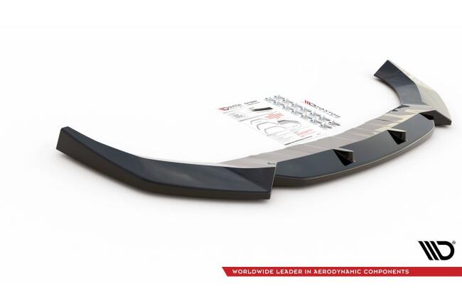 Maxton Design Frontlippe für Skoda Karoq Sportline Hochglanz schwarz