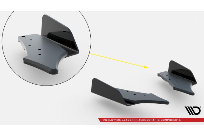 Maxton Design Street Pro Heckdiffusor für VW Arteon R-Line matt schwarz mit Hochglanz Flaps