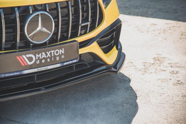 Maxton Design Frontlippe V.1 für Mercedes A45 AMG S W177 Hochglanz schwarz