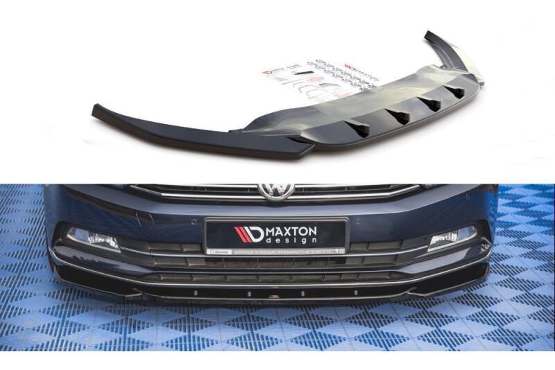 Maxton Design Frontlippe V.1 für VW Passat B8 Hochglanz schwarz