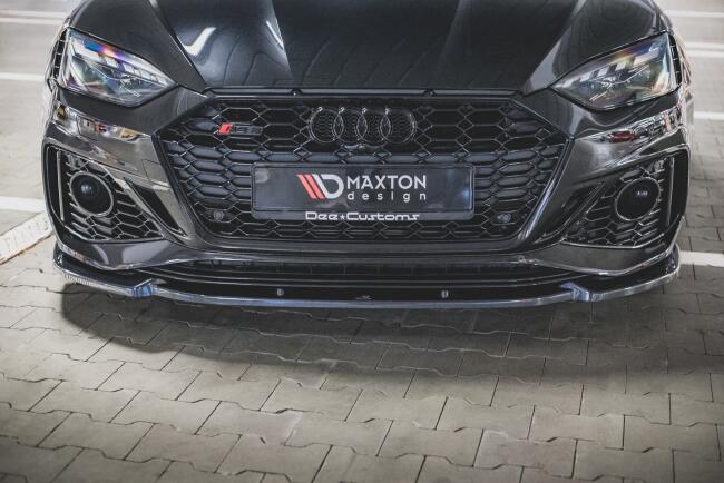 Maxton Design Frontlippe V.2 für Audi RS5 F5 Facelift Hochglanz schwarz