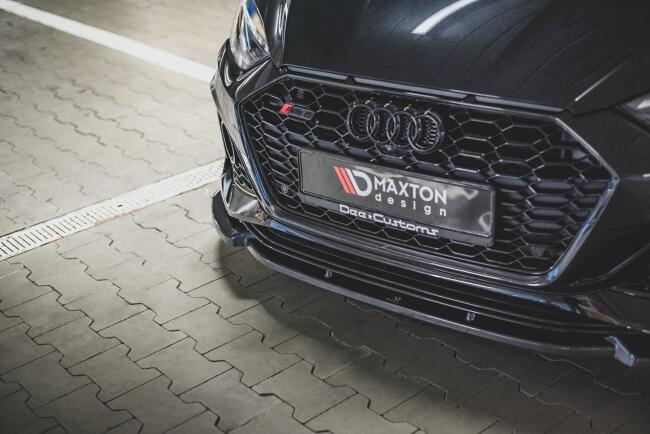 Maxton Design Frontlippe V.2 für Audi RS5 F5 Facelift Hochglanz schwarz