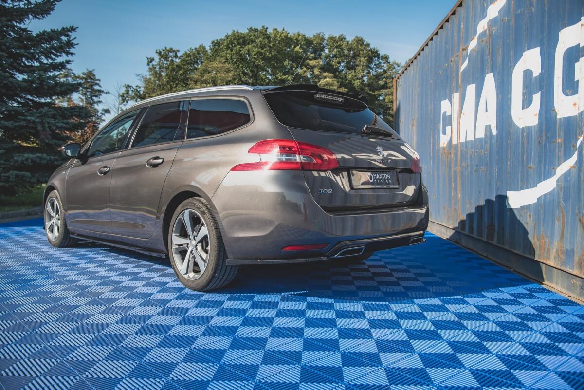Cup Spoilerlippe SCHWARZ Für PEUGEOT 308 II GTI Frontspoiler Schwert Lippe V1