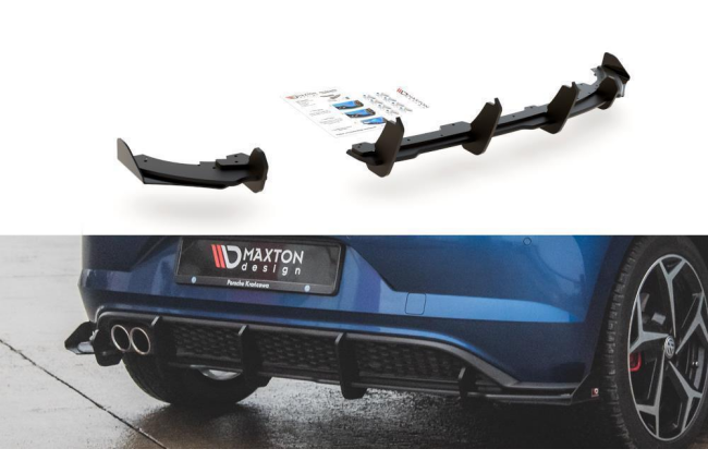 Maxton Design Racing Heckdiffusor + Flaps für VW...