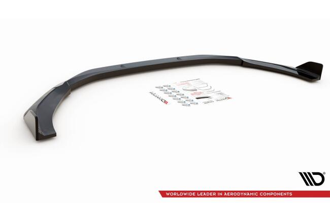 Maxton Design Frontlippe mit Flaps V.1 für Audi RS5 F5 Facelift Hochglanz schwarz
