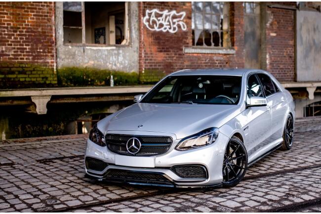 Maxton Design Seitenschweller (Paar) für Mercedes W212 Limousine AMG-Line / E63 AMG 2012-2016 Hochglanz schwarz
