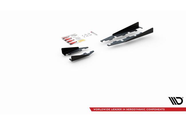Maxton Design Street Pro Schweller Flaps für Toyota GR Yaris Mk4 Hochglanz schwarz