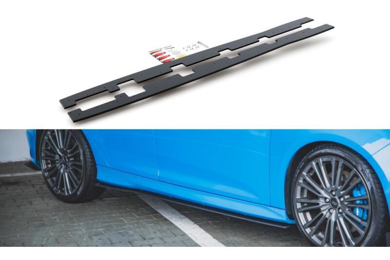Maxton Design Street Pro Seitenschweller (Paar) für Ford Focus RS Mk3 matt schwarz