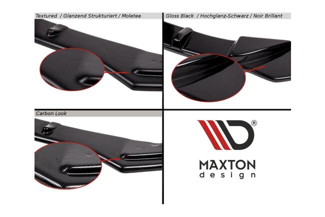 Maxton Design Frontlippe V.3 für VW Golf 8 R Hochglanz schwarz