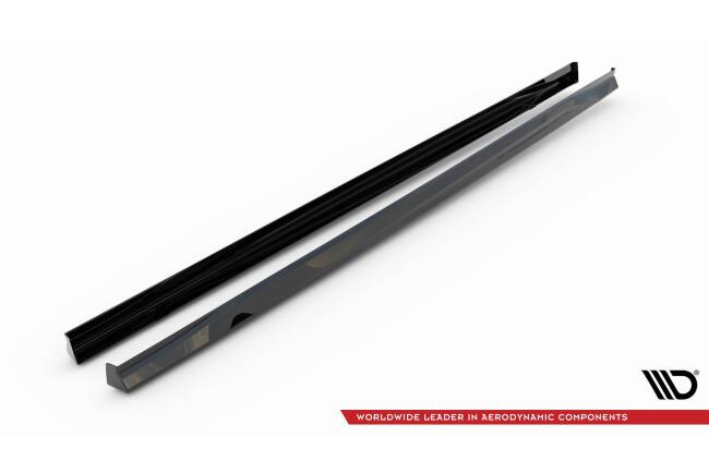 Maxton Design Seitenschweller (Paar) V.3 für VW Golf 8 GTI / GTD / R-Line Hochglanz schwarz