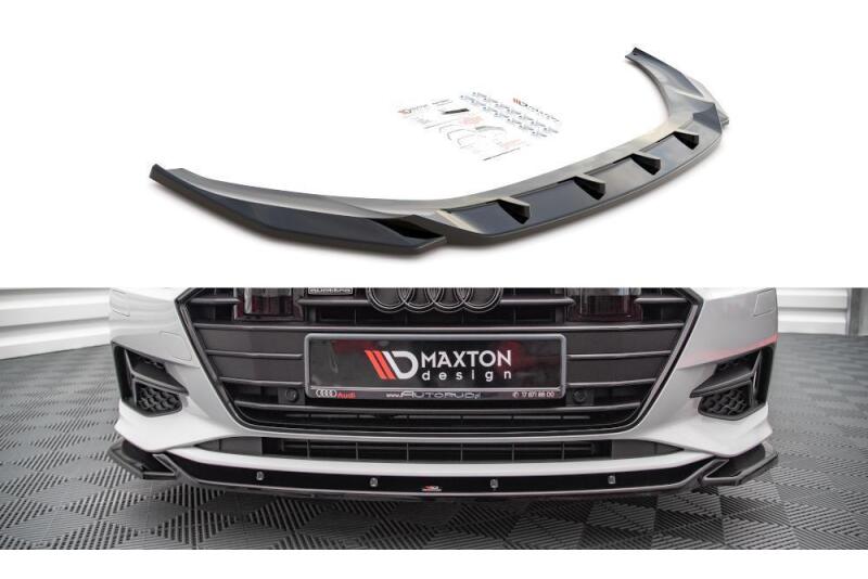 Maxton Design Frontlippe V.1 für Audi A7 C8 Hochglanz schwarz