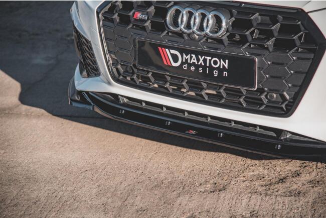 Maxton Design Frontlippe V.1 für Audi S5 / A5 S-Line F5 Facelift Hochglanz schwarz