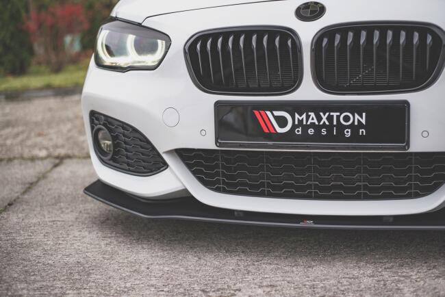 Maxton Design Street Pro Frontlippe V.3 für BMW 1er F20 M Paket Facelift / M140i schwarz