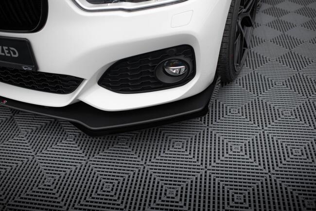Maxton Design Street Pro Frontlippe V.3 für BMW 1er F20 M Paket Facelift / M140i schwarz + Glanz Flaps