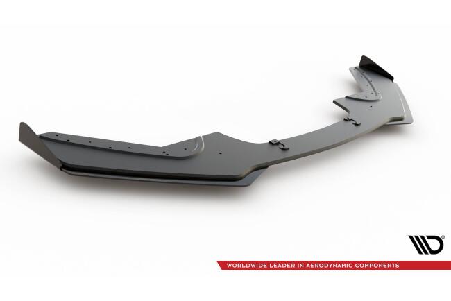 Maxton Design Street Pro Frontlippe V.3 für BMW 1er F20 M Paket Facelift / M140i schwarz + Glanz Flaps