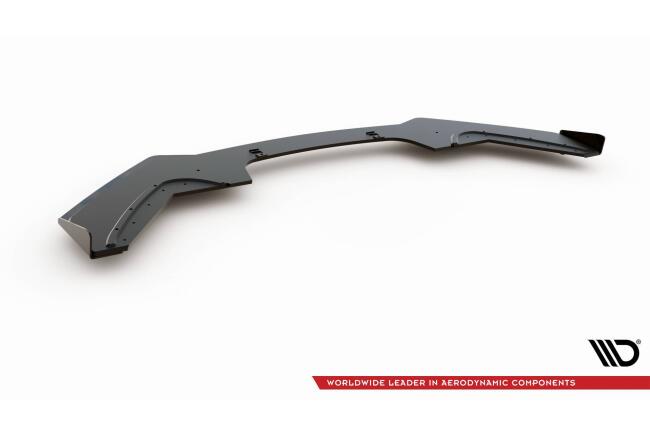 Maxton Design Street Pro Frontlippe V.3 für BMW 1er F20 M Paket Facelift / M140i schwarz + Glanz Flaps