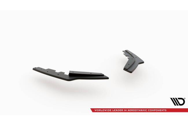 Maxton Design Street Pro Diffusor Flaps V.2 für BMW 1er F20 M-Paket Facelift / M140i matt schwarz mit Hochglanz Flaps