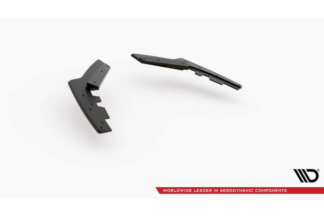 Maxton Design Street Pro Diffusor Flaps V.2 für BMW 1er F20 M-Paket Facelift / M140i matt schwarz mit Hochglanz Flaps