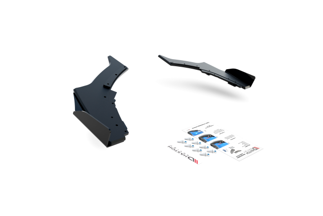 Maxton Design Street Pro Diffusor Flaps V.3 für BMW 1er F20 M Paket Facelift / M140i matt schwarz mit Hochglanz Flaps