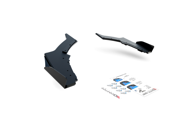 Maxton Design Street Pro Diffusor Flaps V.3 für BMW 1er F20 M Paket Facelift / M140i matt schwarz mit Hochglanz Flaps