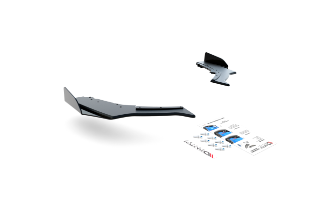 Maxton Design Street Pro Diffusor Flaps V.3 für BMW 1er F20 M Paket Facelift / M140i matt schwarz mit Hochglanz Flaps