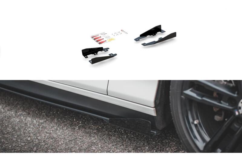 Maxton Design Street Pro Schweller Flaps für BMW 1er F20 M135i / M140i / M Paket Hochglanz schwarz
