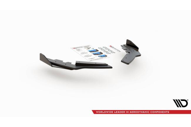 Maxton Design Street Pro Diffusor Flaps für BMW M135i F20 matt schwarz mit Hochglanz Flaps