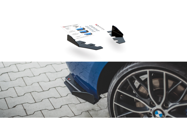 Maxton Design Street Pro Heckdiffusor Flaps für BMW M135i F20 Hochglanz schwarz