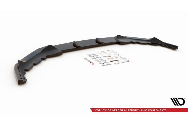 Maxton Design Frontlippe V.1 für BMW 5er M-Paket / M550i / M550d / G30 Limousine / G31 Touring Facelift 2020-2023 Hochglanz schwarz