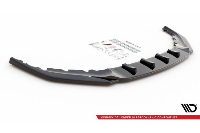 Maxton Design Frontlippe V.2 für BMW 5er G30 M-Paket Facelift Hochglanz schwarz