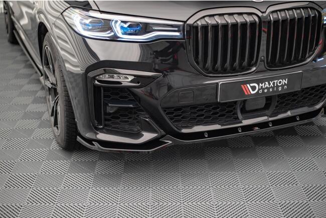 Maxton Design Frontlippe V.3 für BMW X7 M50i G07 Hochglanz schwarz