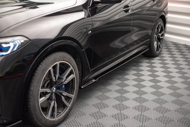Maxton Design Seitenschweller (Paar) für BMW X7 M50i G07 Hochglanz schwarz